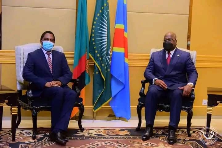 RDC : la situation sécuritaire au cœur d’un échange entre Tshisekedi et le président zambien Hakainde
