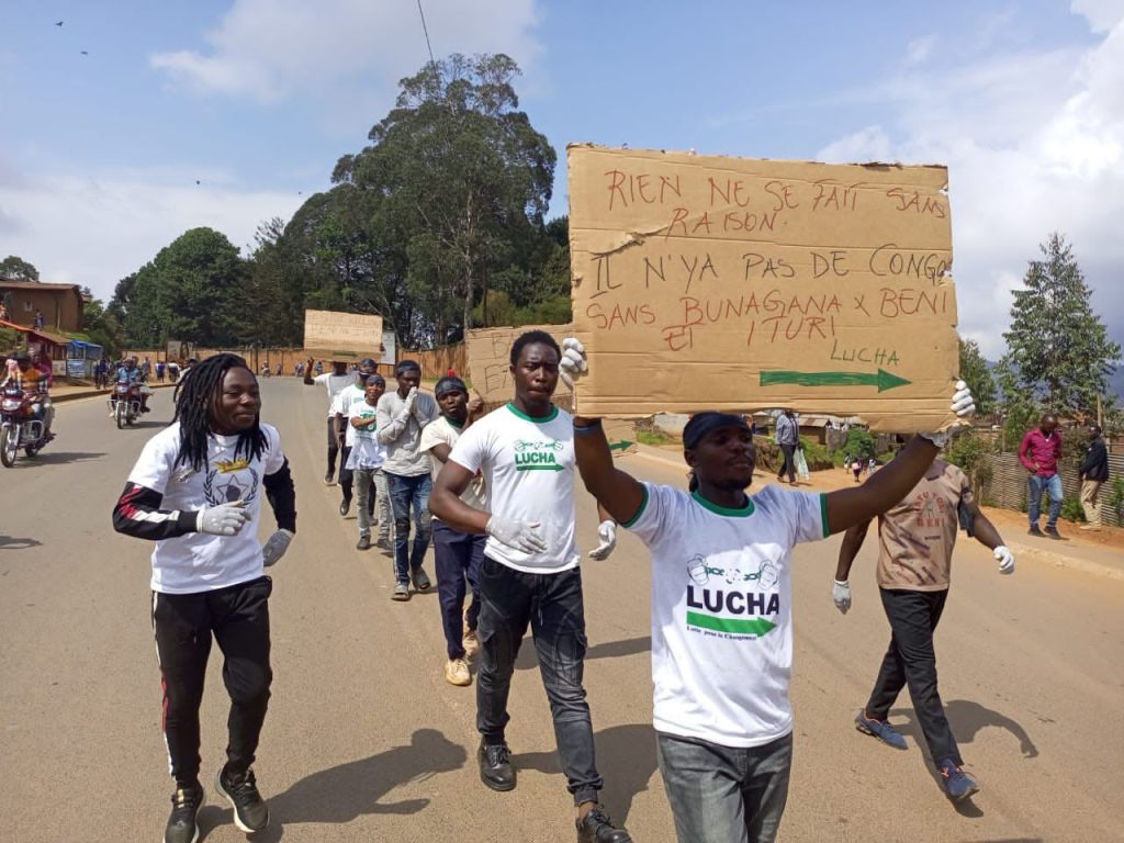 Butembo: environ 20 militants de la Lucha interpellés lors d’une manifestation contre l’état de siège